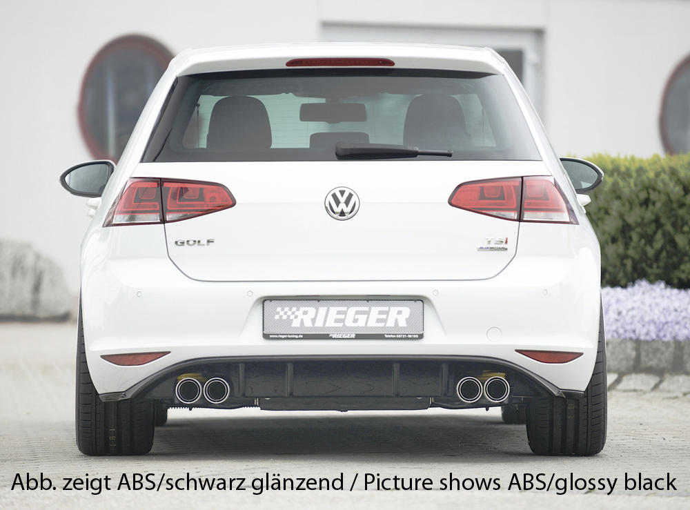 Racing Heckansatz Diffusor mit Seitenteilen Flaps aus ABS für VW Golf 7 GTI  TCR